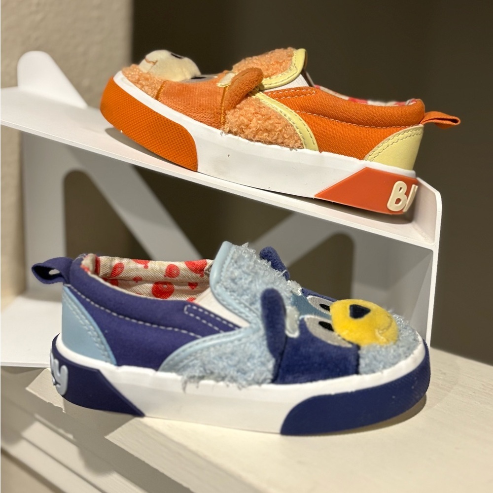 Bluey Bingo Ground Up Shoes Fleece Low-Top Slip-on Tennis Shoes 8C